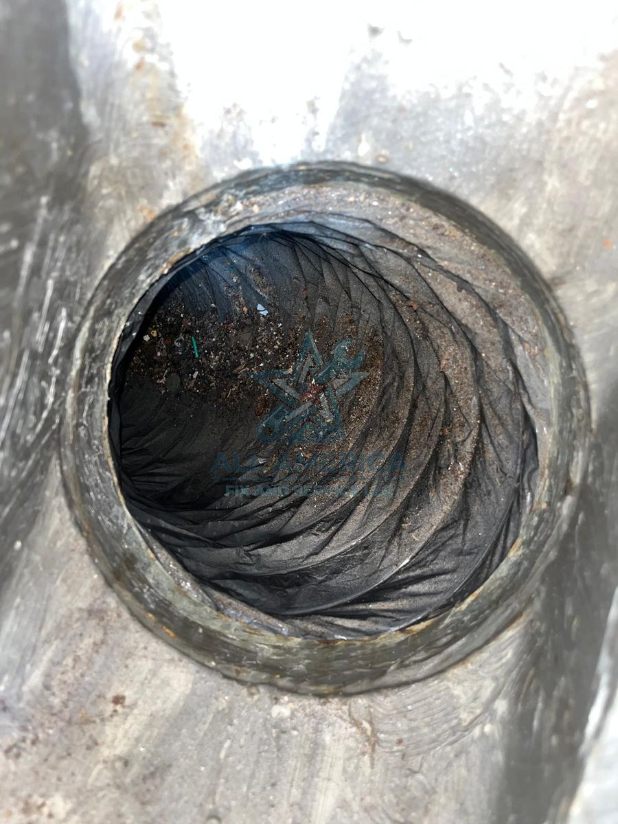 Duct system cleaning in progress, Florida