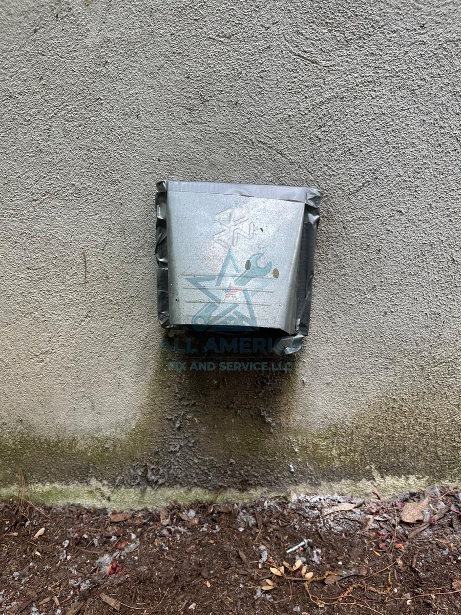 Dryer vent cleaning on a job in Florida