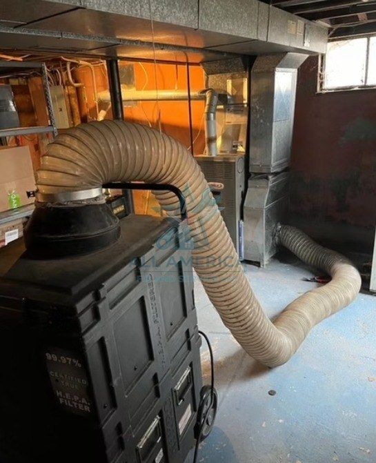 Duct cleaning equipment set up, Florida