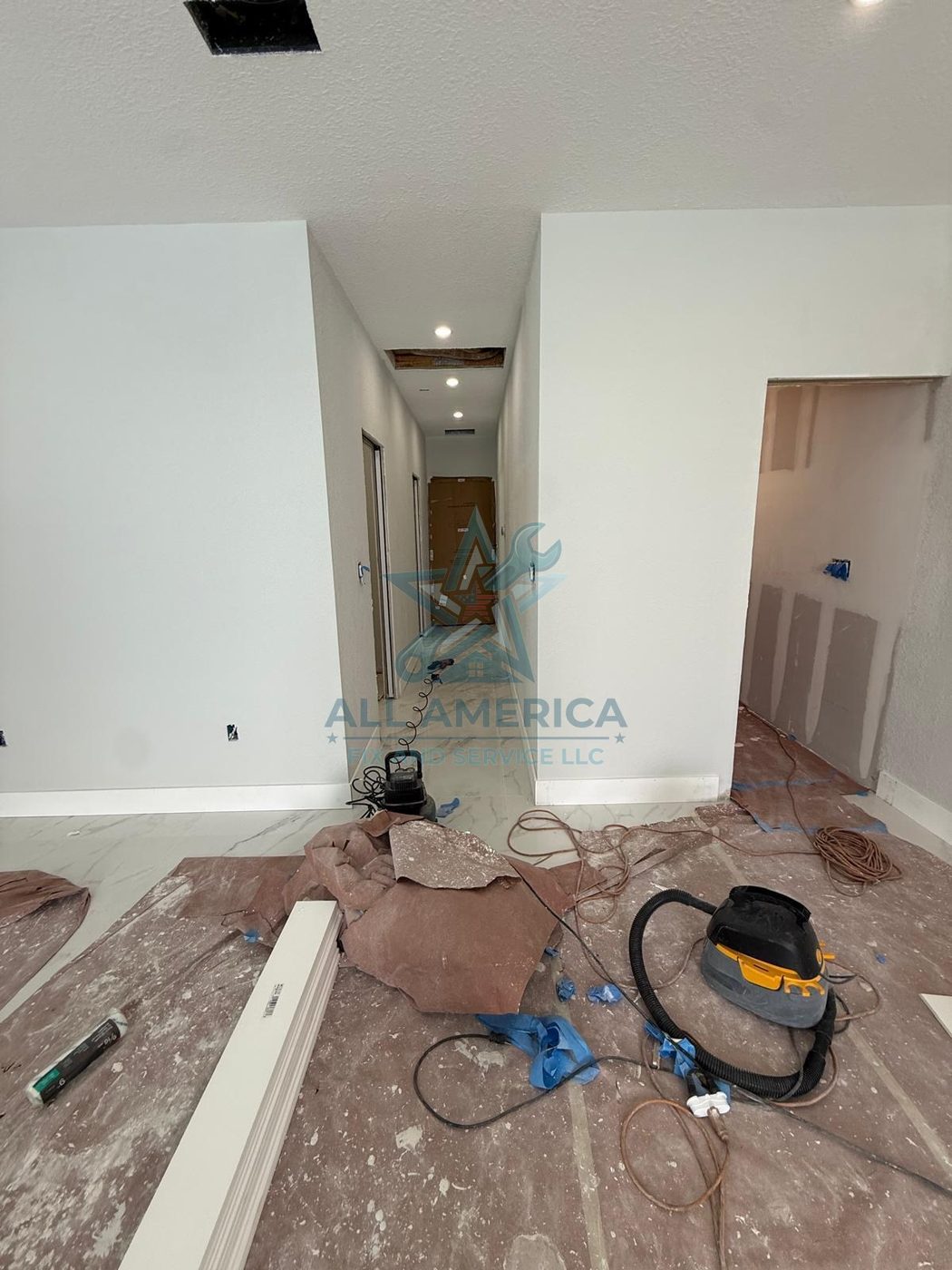 Interior finishing work on a Miami property
